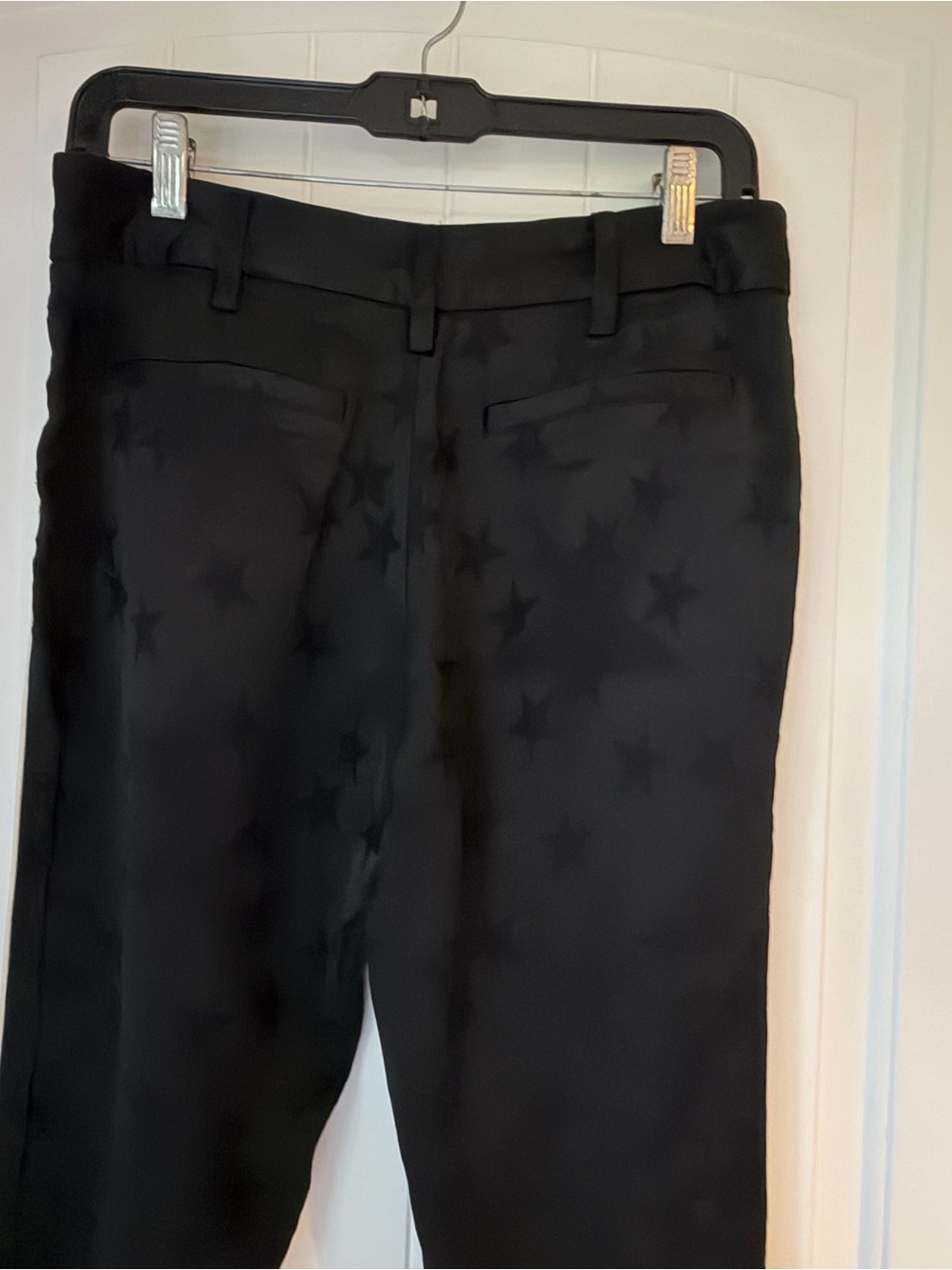 SMYTHE Pyjama Pants Black Star Jacquard Contrast Piping Size 2 - Picture 6 of 9